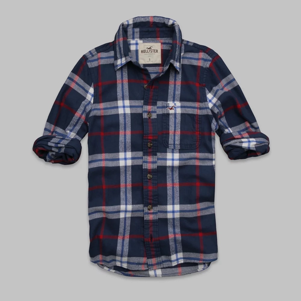 NWT Hollister HCO classic Flannel Shirt